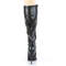 Чоботи Pleaser до коліна Boots Seduce-2000, прості, еластичні, 5 дюймів, з блискавкою збоку, чорні, з веганської шкіри