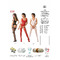 Бодістокінг BS046 Black Passion,з візерунком з ромашок, з відкритим доступом, S/L