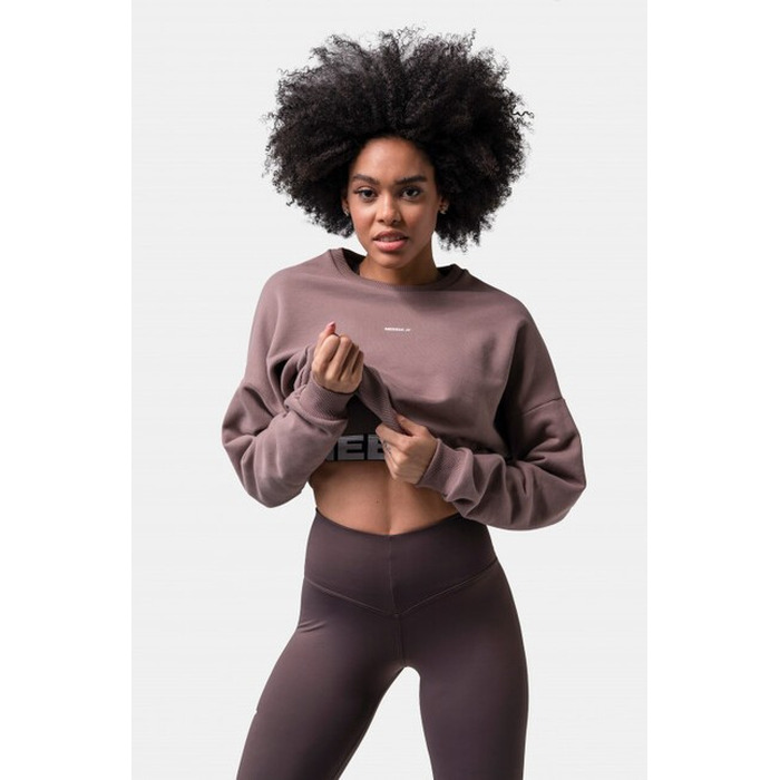 ТОЛСТОВКА LOOSE FIT SWEATSHIRT 'FEELING GOOD' BROWN 420