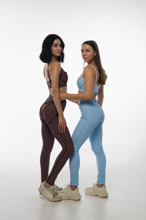 VIBE — Легінси З Рельєфами та Поясом Для Pole Dance, Heels Та Студійних Тренувань - синій