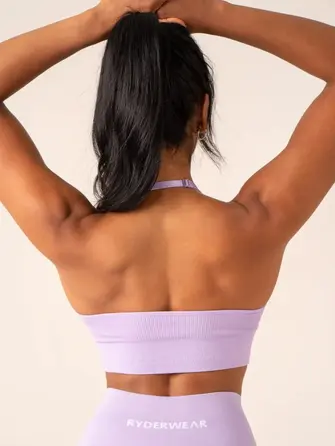 Топ Ryderwear Lift Rib Seamless Halter Sports Bra - Lavender