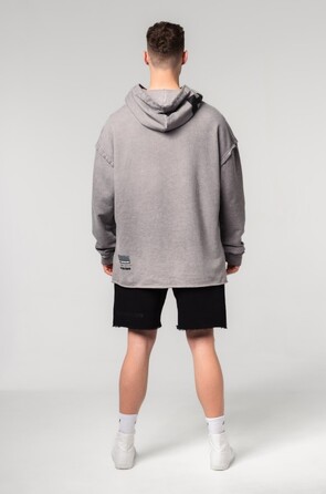 Худі Nebbia Washed-off Oversized Pullover Hoodie NO BS Light Grey 371