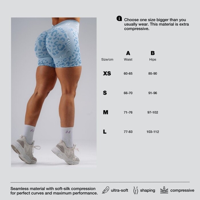 Шорти Nebbia Push-Up Compression Leopard Shorts PRIMAL Blue Leopard 856