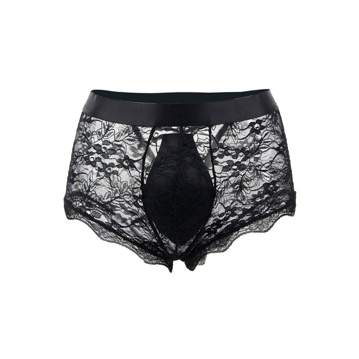 Сексуальні чорні мереживні труси Star Night для чоловіків, S