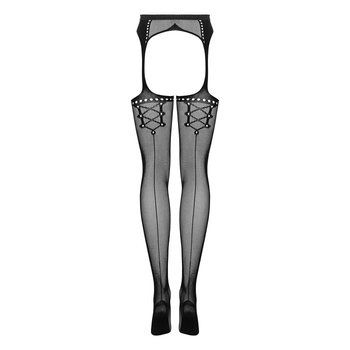 Чулки с поясом Garter stockings S314 czarny S/M/L Obsessive
