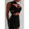 Плаття BLACK DRESS WITH CUTOUTS AND ZIPER