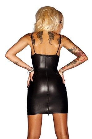 Платье эротическое с сеткой на груди Noir Handmade F078 черное, L