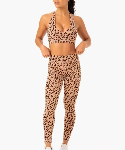 Легінси Ryderwear Hybrid Full Length Leggings - Tan Leopard