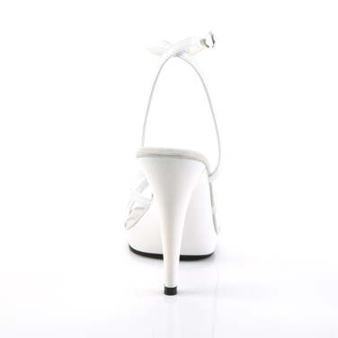 Босоніжки Flair-436 **На підборах 4 1/2 дюйма, босоніжки з ремінцями та обхопленням щиколотки 1/2 дюйма, білі