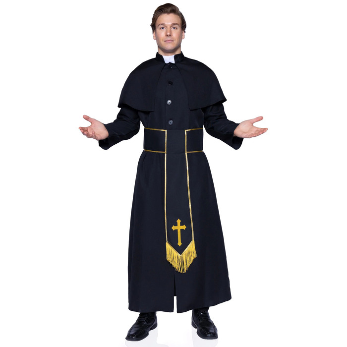 Костюм католицького священика Leg Avenue Priest 2 предмети, чорний, M/L