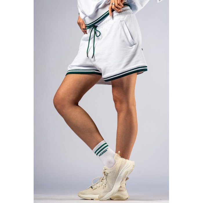 Шорти жіночі Nebbia Lounge Sweatshorts CLUB D’OR White 643