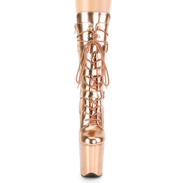 Чоботи Flamingo-1053 *8 дюймів на підборах, 4 дюйми на шнурівці спереду до середини ікри, збоку блискавка, рожеве золото