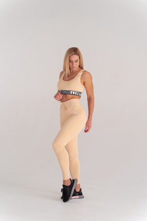 ЛЕГИНСЫ BEIGE LEGGINGS LACE ON FRONT