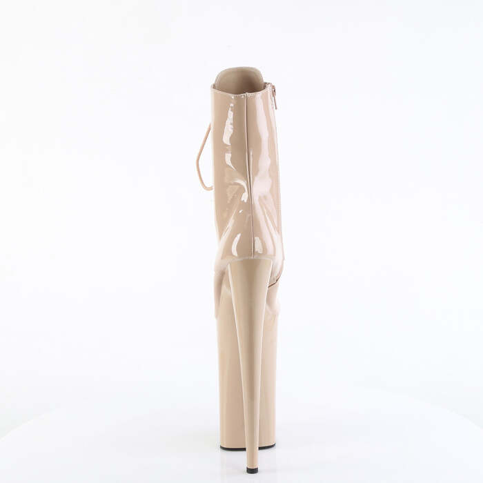 Ботильоны Beyond-1020, каблук 10 дюймов, высота ботинка 6 1/4 дюйма, шнуровка спереди, боковая молния, бежевый