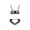 Комплект з ажурними вставками LOONA SET black S/M - Passion