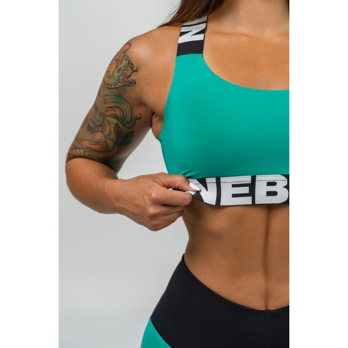 Топ Nebbia Medium-Support Criss Cross Sports Bra Iconic Green 230
