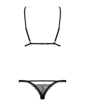 Комплект Obsessive Romanesa (Бюстгальтер та стрінги) Black S/M