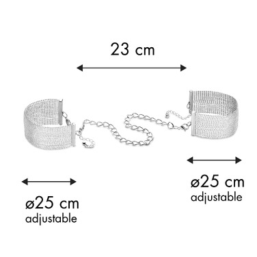 Браслеты-наручники Bijoux Indiscrets серебряные, OS