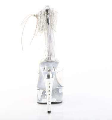 Босоножки Captiva-624RS, каблук 6 дюймов, манжета на щиколотке 1 3/4 дюйма, PF RS, молния сзади, прозрачный/прозрачный