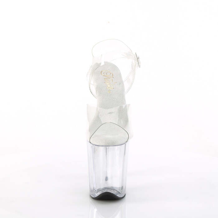 Босоніжки Flamingo-808 на платформі з ремінцем та підборами 8 дюймів, прозорі