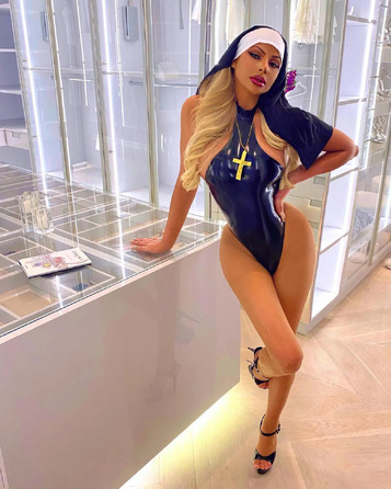 Головной убор сексуальной монахини Leg Avenue черный O\S