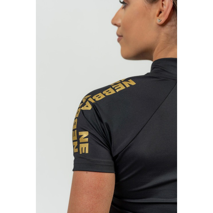 Футболка Nebbia Women's Compression Zipper Shirt INTENSE Ultimate Gold 831