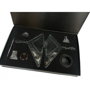 Маска лисиці Lockink, натуральна шкіра, чорна, One Size