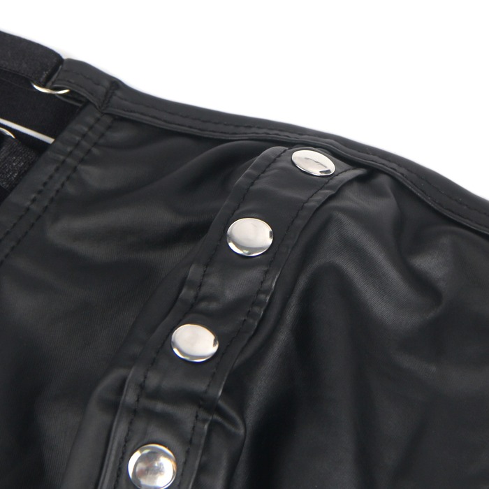 Стринги мужские черные STAR Night с регулирующими резинками по бокам, L