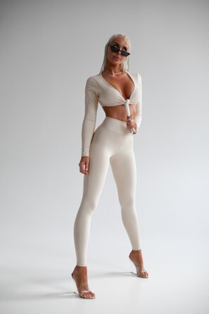 Легінси BEIGE LEGGING WITH STRAPS DETAIL ON THE BACK