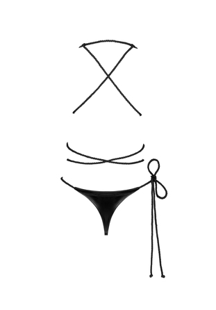 Боди виниловое Obsessive Cordellis crotchless teddy O/S