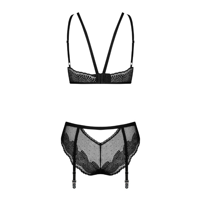 Сексуальный комплект Obsessive Allastia set Black S/M