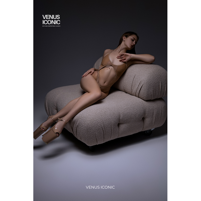 Боди Venus Iconic NAKED EDEN из сетки и бифлекса для танцев