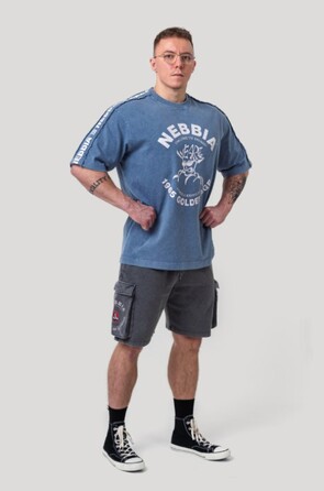 Футболка Nebbia Washed Oversized T-Shirt GOLDEN AGE Blue 790