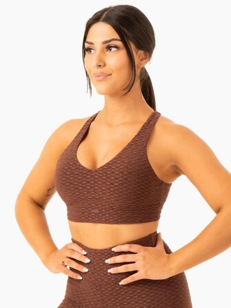Топ Optic V-Neck Sports Bra - Chocolate