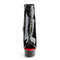 Boots Pleaser Delight-1025, каблук 6 дюймов, ботильоны в стиле корсета с открытым носком PF 1 3/4 дюйма, молния сбоку, цвет красный/черный