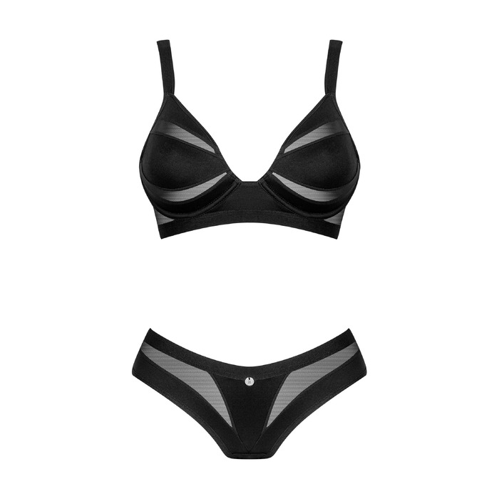 Комплект нижнего белья Obsessive Chic Amoria черный, M-L