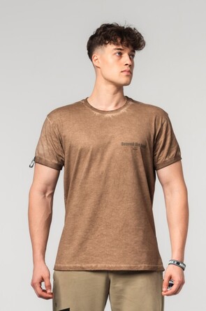 Футболка Nebbia Washed-off Cotton T-shirt MAX OUT Light Brown 357
