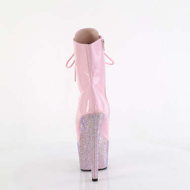 Чоботи Bejeweled-1021-7 *7 дюймів на підборах, 2 3/4 дюйма з відкритим носком та застібкою-блискавкою збоку, рожеві