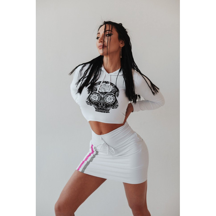 Спідниця з шортами Fitzona WHITE MINI SKIRT WITH LACE IN FRONT