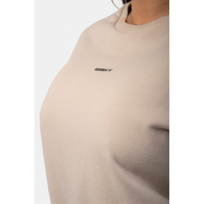 ТОЛСТОВКА LOOSE FIT SWEATSHIRT 'FEELING GOOD' CREAM 420