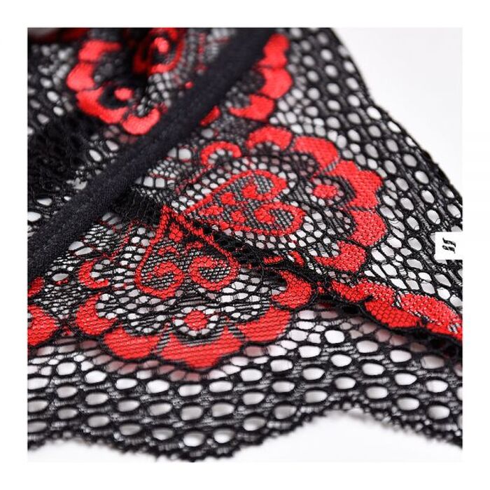 Боді Obsessive Megies teddy black S/M