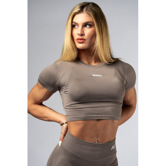Топ Nebbia Seamless Short-Sleeve Top POWER Light Brown ASH 891