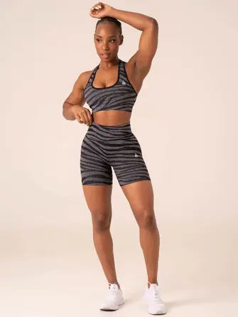Шорты Ryderwear Zebra Seamless Shorts - Grey Marl/Black Zebra