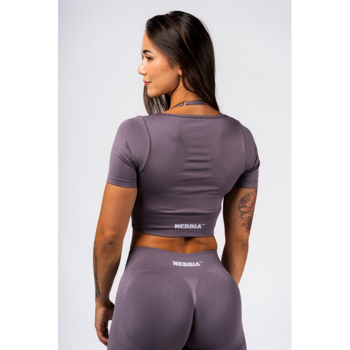 Топ Nebbia Shaping Crop Top FLOW SEAMLESS Dark Grey 499