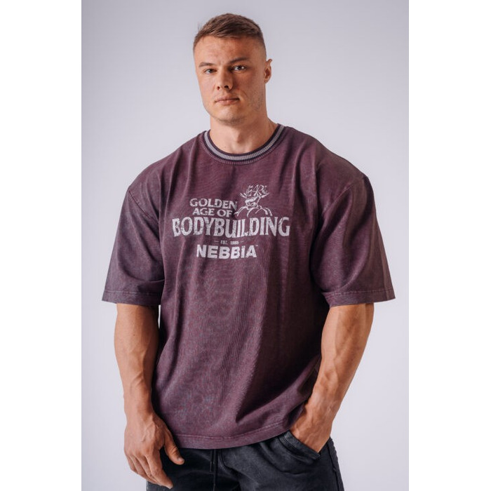 Футболка NEBBIA x Olympia Heavyweight Cotton T-Shirt Bordo 941