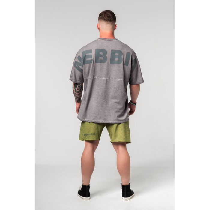 Футболка Nebbia Washed-off Oversized Heavyweight Cotton T-shirt NO SHORTCUTS Light Grey 369