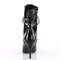 Ботильйони Pleaser Boots Vanity-1020, 4 дюйми, зі шнурівкою, з блискавкою збоку, чорні