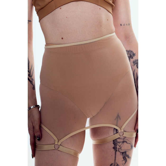 FRAME skirt Nude mesh_ тілесна сітка