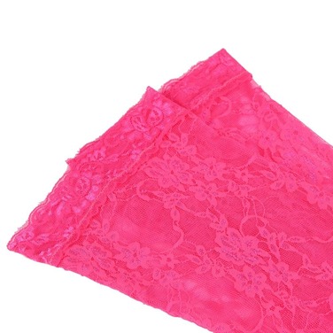 Боди с чулками Star Night кружевное, полупрозрачное, розовое, M