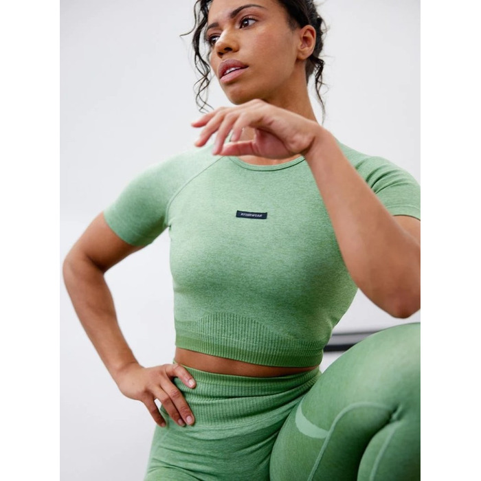 Топ Excel Seamless T-Shirt - Moss Green Marl